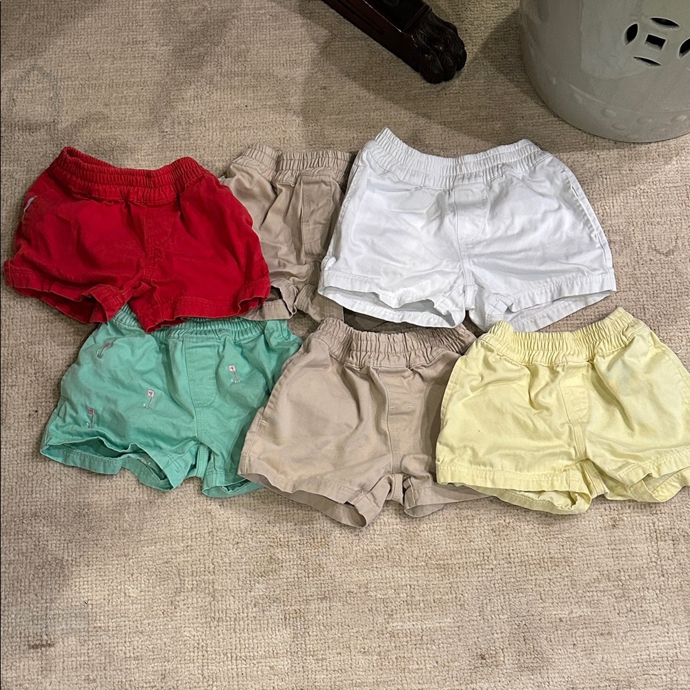 Size 3T The Beaufort Bonnet Company Shorts - Red, White, Mint, Yellow,Tan bundle